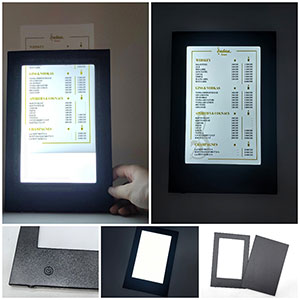 LED bar menu goes beyond a traditional paper menu